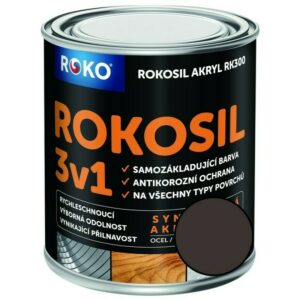 Barva samozákladující Rokosil akryl 3v1 RK 300 hnědá kaš. 0