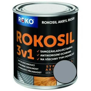 Barva samozákladující Rokosil akryl 3v1 RK 300 šedá past. 0